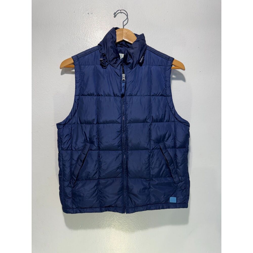 Abercrombie jacket vest Goose Down feather outdoor sport winter navy blue womenL